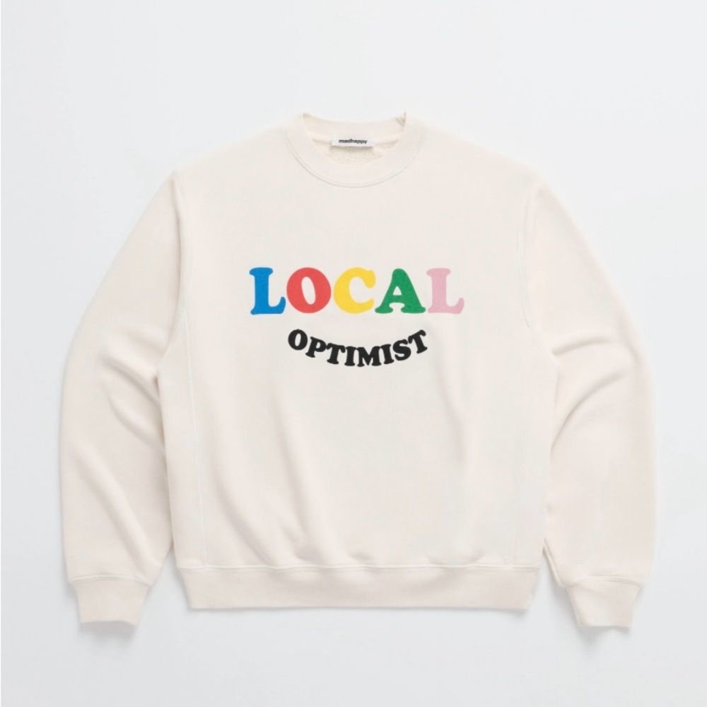 MadHappy cream local optimist sweatshirt